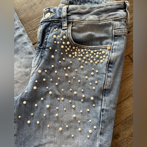 Pilcro & The Letterpress Pearl Embellished Jeans, 13.5” waist. - Picture 4 of 10